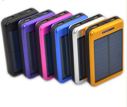 Multifunction 20000mah solar power bank charger with LED torch and power indicator