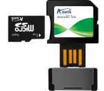 A-DATA 1GB MicroSD Flash Card + USB Adapter