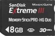 SanDisk Extreme III 8GB Memory Stick PRO Duo Card