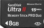 SanDisk Ultra II 8GB Memory Stick PRO Duo Card