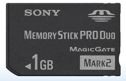 Sony 1GB Memory Stick Pro Duo Mark II Version - Retail Package with Adapter