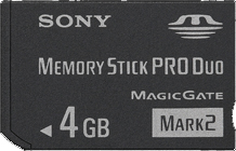 Sony 4GB Memory Stick Pro Duo Mark II Media
