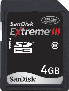 SanDisk Extreme III 4GB SDHC Card