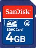 Sandisk 4GB SDHC Card