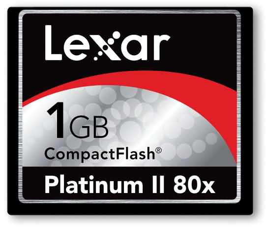 Lexar Platinum II 80x 1GB CompactFlash Card