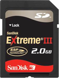 SanDisk Extreme III 2GB SD card