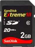 SanDisk Extreme III 2GB SD Card