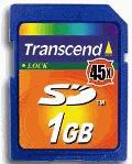 Transcend 45X Ultra 1GB SD Card