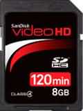 SanDisk Video HD 8GB SDHC Card