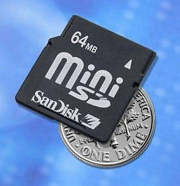 SanDisk 64MB  miniSD card