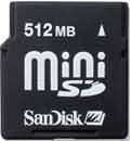 SanDisk 512MB miniSD card