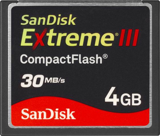 SanDisk Extreme III 4GB Compact Flash Memory Card