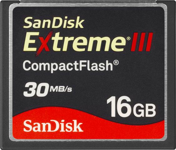 SanDisk Extreme III 16GB Compact Flash Memory Card