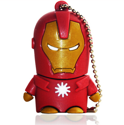 USB 2.0 3.0 Plastic Cartoon Iron Man USB Flash Drive 8GB 16GB 64GB