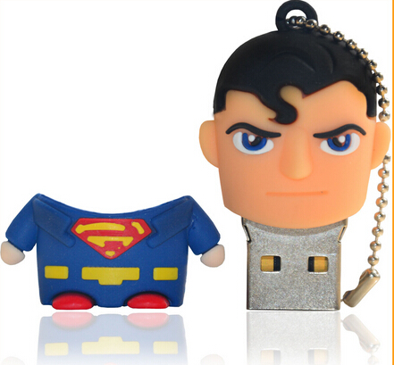 Blue Plastic Cartoon Animal Superman Superhero USB Stick 8GB