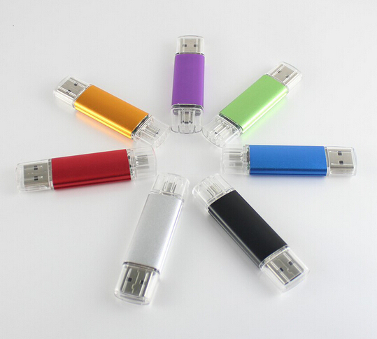 Mobile USB flash drivers 2.0 double USB port for mobile phone and computer