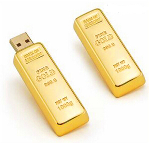 China factory promotion gift 2 tb 3.0 gold bar usb flash drive